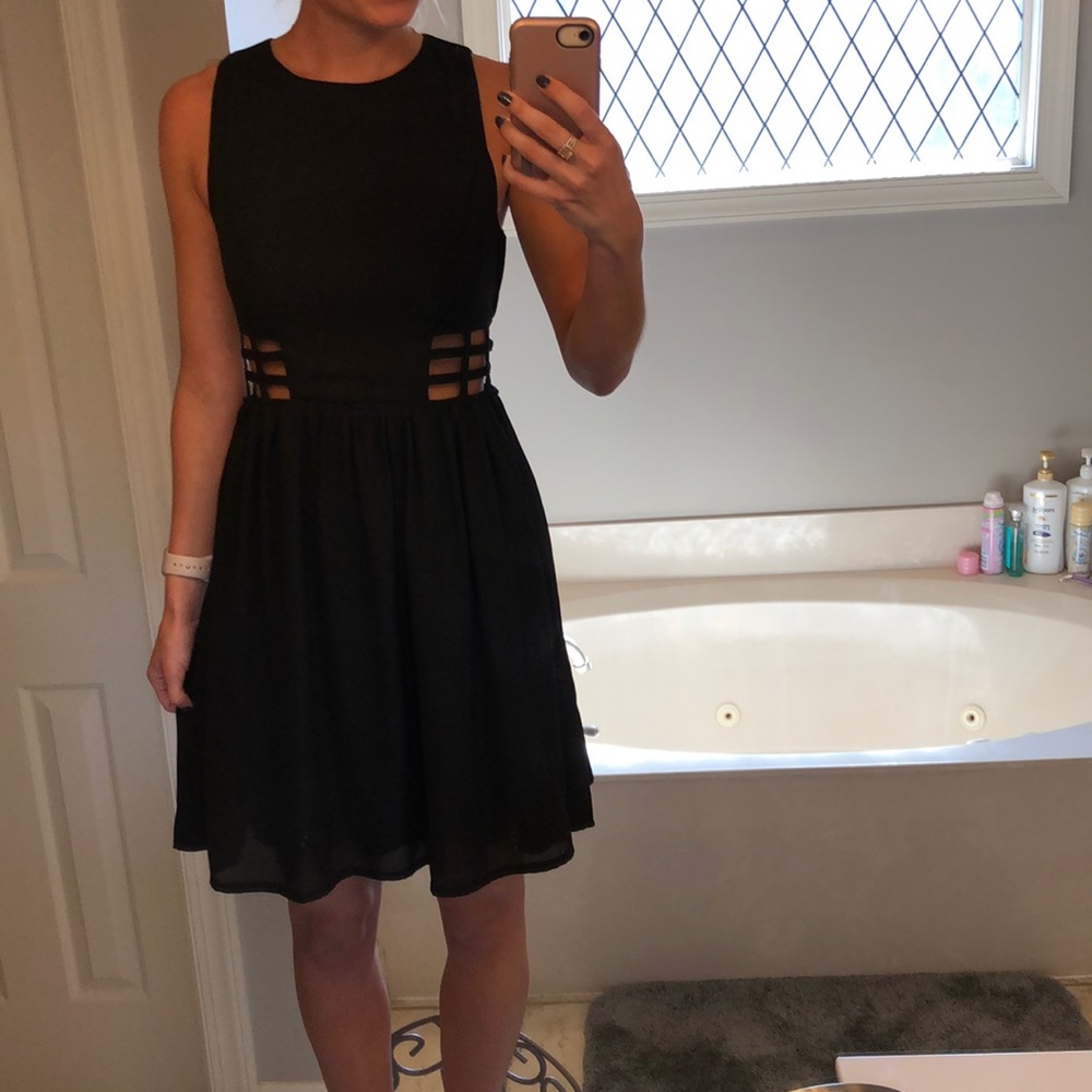 Black cut out dress